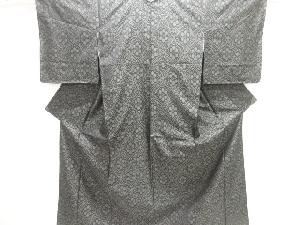 未使用品　花模様織り出し手織り紬着物